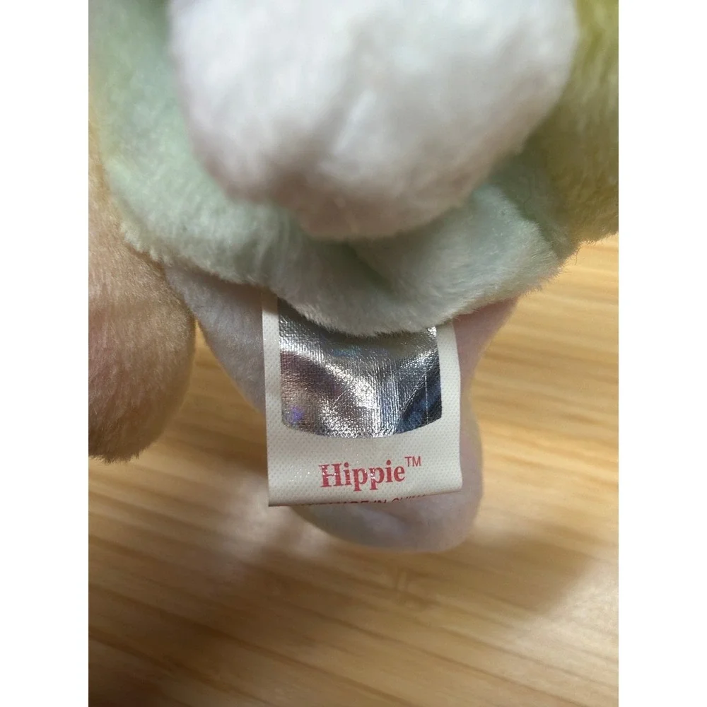 Ty Beanie Baby Hippie Bunny Rabbit 1998 Pastel Tie‎ Dye Plush w Tags